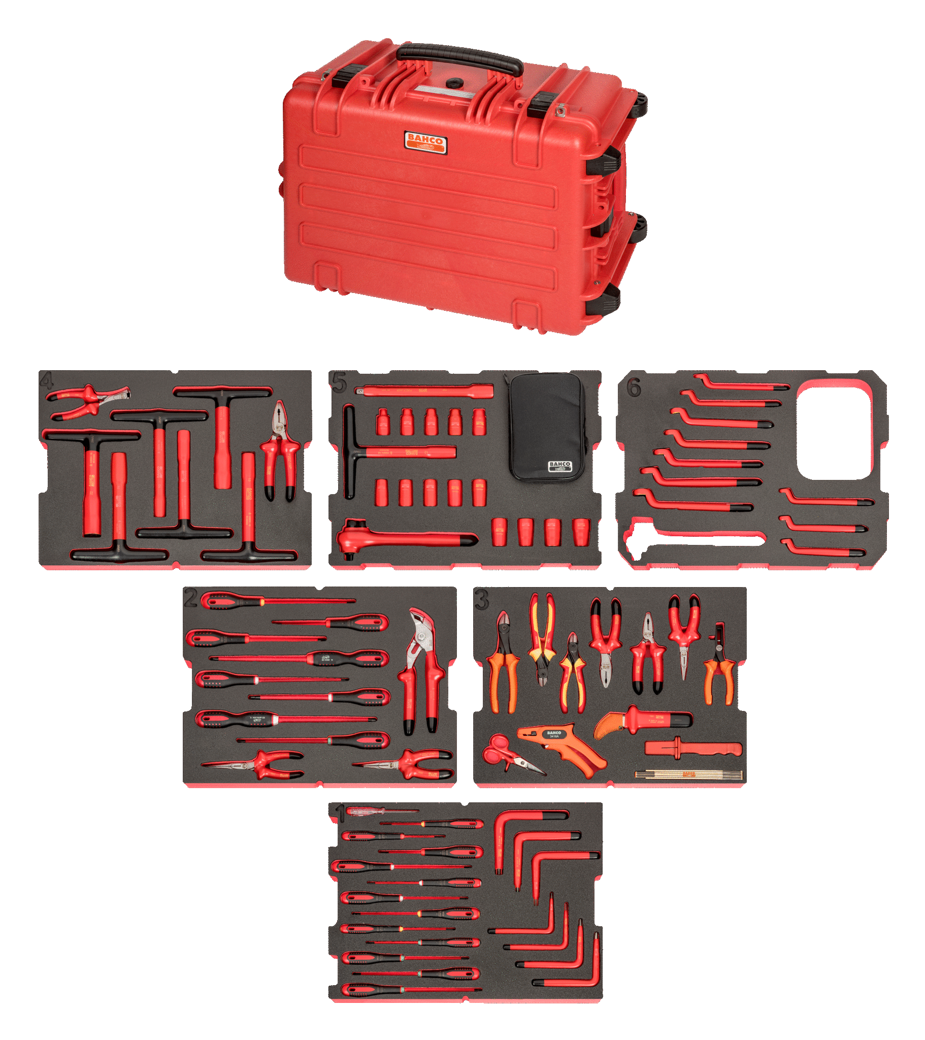 Heavy Duty Rigid Case Insulated Tool Kit 79 Pcs Bahco Bahco