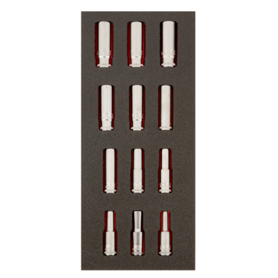 1/2"LONG SOCKETS 12PCS W/HANGE 圖 2