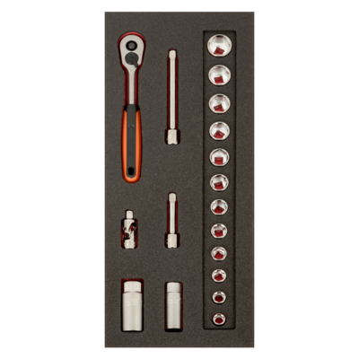 3/8"SOCKET SET 18 PCS W/HANGER 圖 2