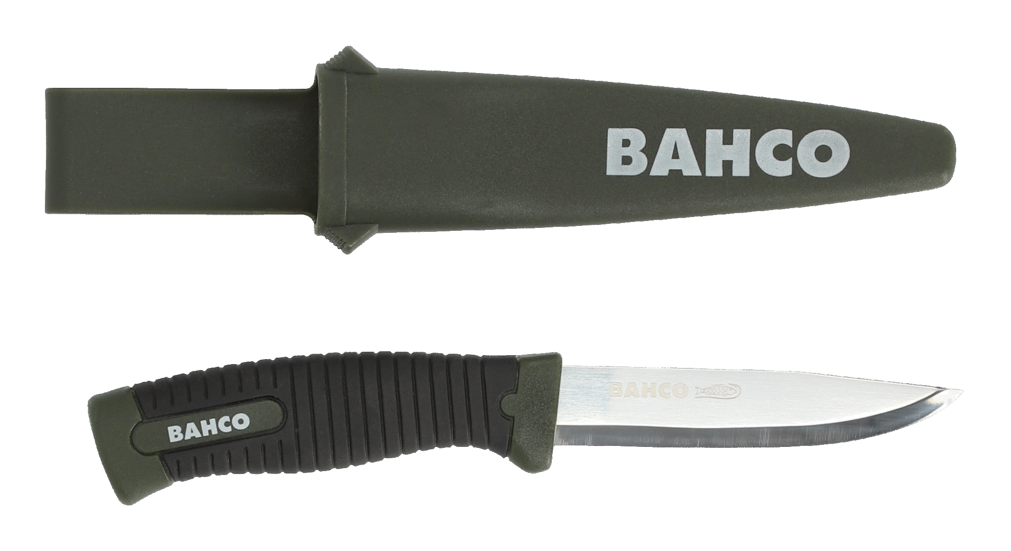 SB2446-LAP - Tradesman Laplander Knives with Dual-Component Green Handle  Retail Pack | BAHCO