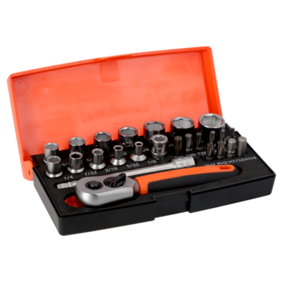 SOCKET SET 1/4" INCH SIZES,25P