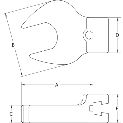 Open End Interchangeable Heads For Torque Wrenches, inches