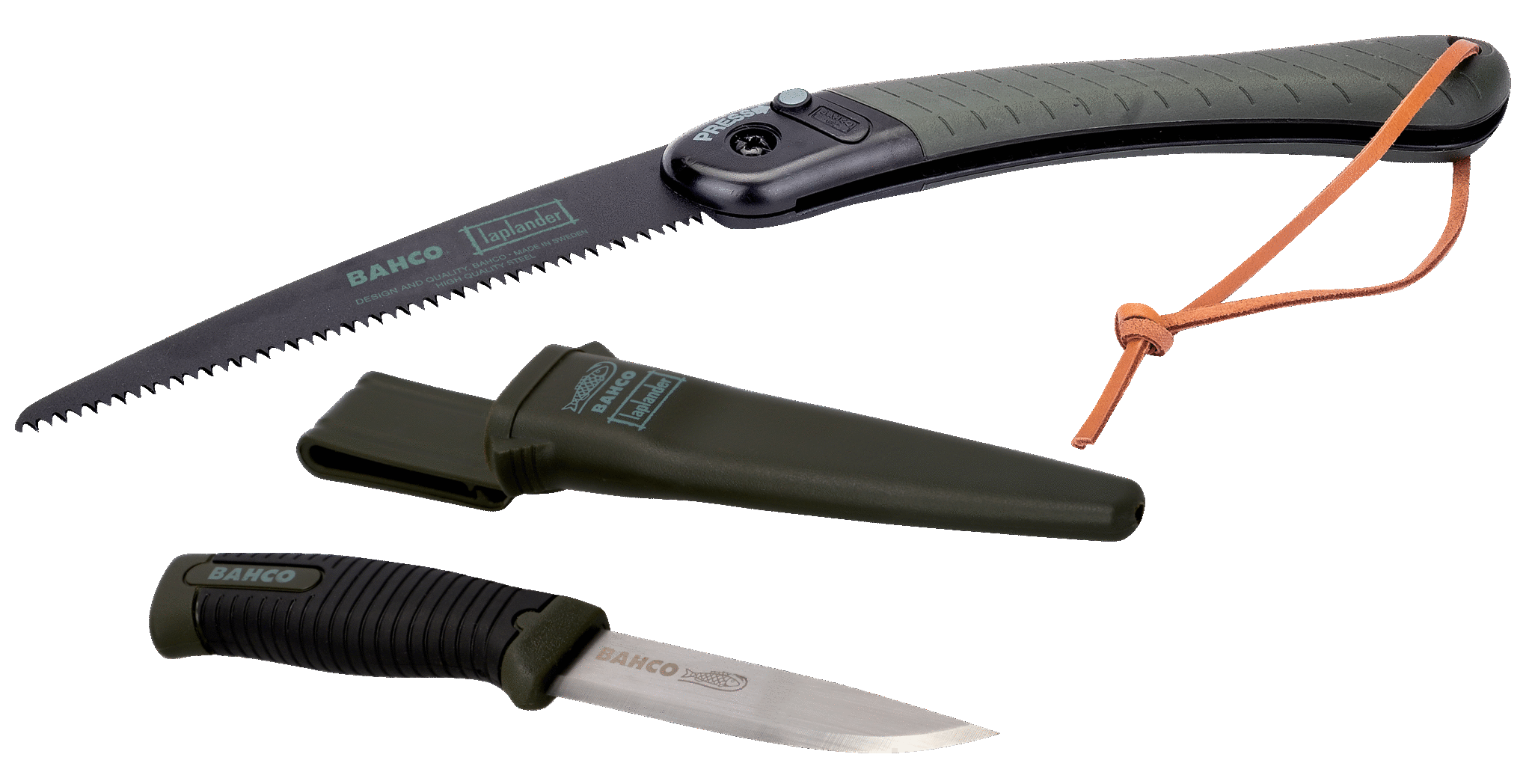 Foldable Saw and Knife Laplander Set with Dual Component Handle BAHCO Bahco International
