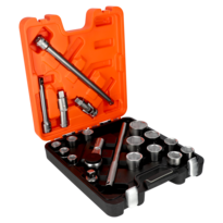 3/4" Square Drive Socket Set with Metric Hex Profile and Ratchet Head - 20 Pcs/Case