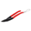 Left and Straight Cut Offset Pass-Through Metal Shears with Fixed Metallic Wire Loop