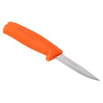 Drijvend niet-gekarteld mes met fluorescerend handvat en beschermholster 102 mm