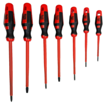 Juego de destornilladores aislados mango premium - 7 pcs