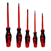 Juego de destornilladores aislados mango premium - 5 pcs