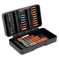 1/4" Impact Torsion Bit Set for Phillips/Pozidriv/TORX® and 7 Carbide Tip Drill Bits - 35 pcs