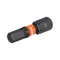 1/4" Impact Torsion Screwdriver Bits for Hex Head Screws 25 mm