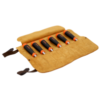 Juego de formones muy resistentes ERGO™ en un estuche enrollable de cuero (6 piezas)