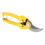 Bypass Secateurs with Yellow Stamped/Pressed Steel Handle and Straight Cutting Head
