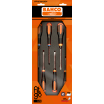 Fit&Go 1/3 Foam Inlay ERGO Through Blade Screwdriver Set - 6 pcs Retail Pack
