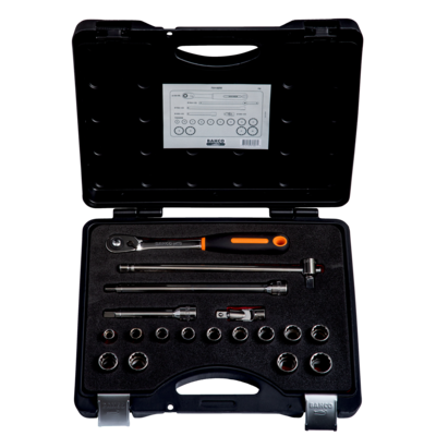1/2 SOCKET SET 18 PCS 8-22