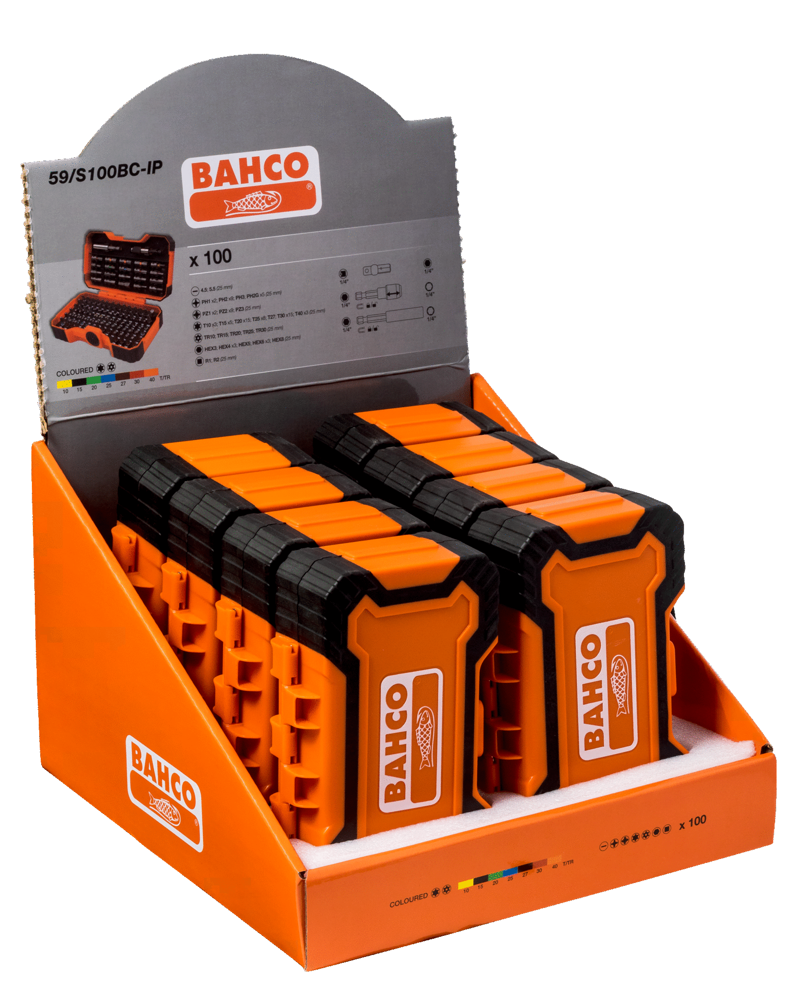 Bahco Bahco 59/S100BC Colour Coded Bit Set 100 PieceBAH59S100BC59/S100BC 