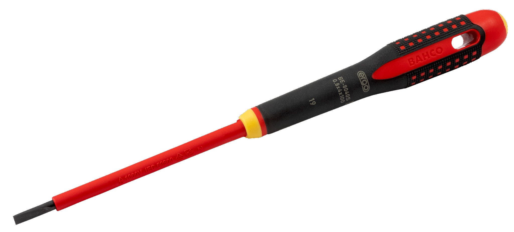 ERGO™ VDE Insulated Slotted Screwdrivers with 3-Component Handle