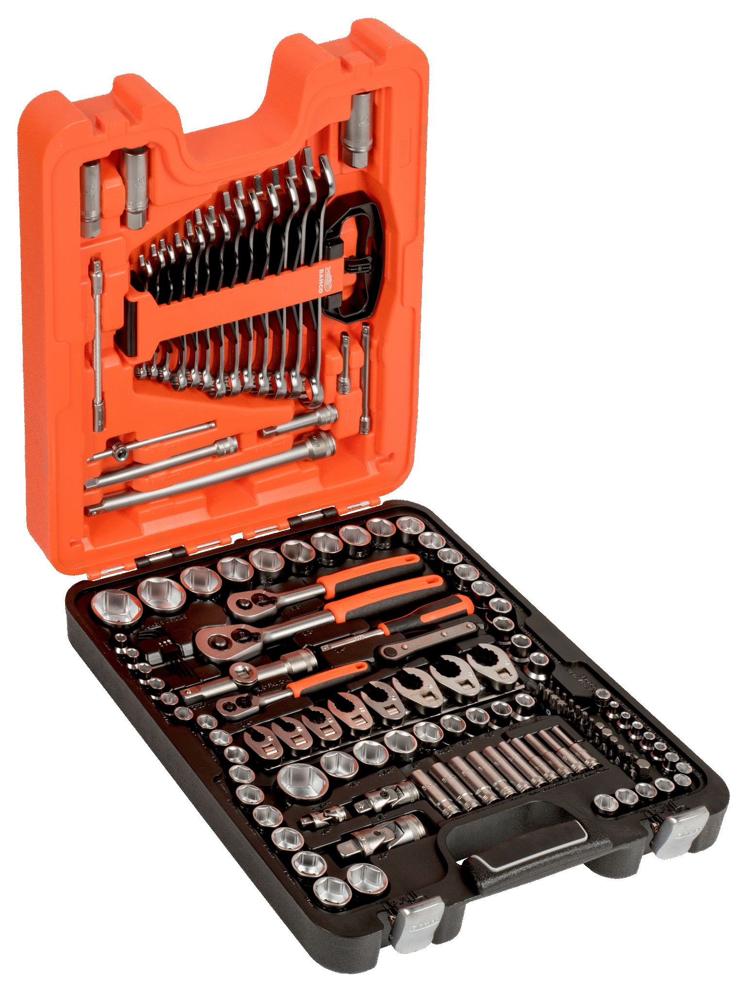 1 4 3 8 And 1 2 Square Drive Socket Set With Combination Wrenches Screwdriver Bits Bahco Bahco International