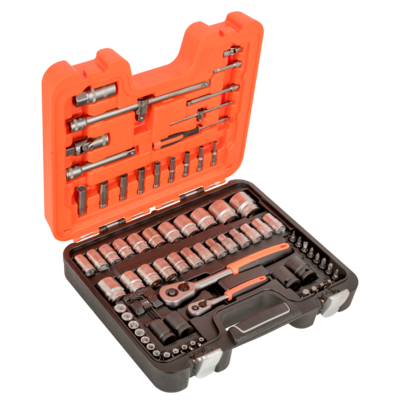SOCKET SET 1/4"&1/2", 77PCS