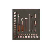 Fit&Go 2/3 Foam Inlay 3/8" Socket Set - 38 Pcs