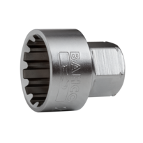 Doorsteekdop, aansluiting 19 mm, met groeven, 22 mm