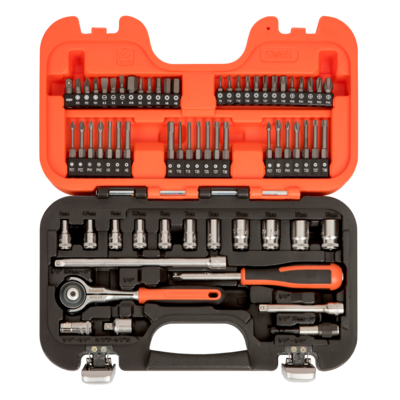 SOCKET SET 1/4" SWIVEL RATCHET