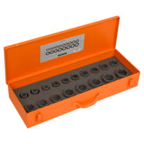 Slagdoppenset 3/4", zeskant, inch-maten