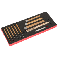 Fit&Go 1/3 Foam Inlay Hammer/Flat Chisel/Cotter Pin Punch Set - 11 Pcs