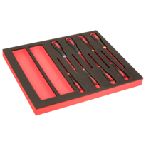 Fit&Go 2/3 Foam Inlay Insulated Slotted/Phillips/Pozidriv Screwdriver Set - 8 Pcs