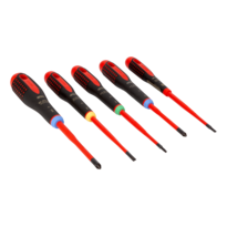 ERGO™ Slim VDE Insulated Slotted, Pozidriv and Torx® Screwdriver Set with 3-Component Handle - 5 pcs