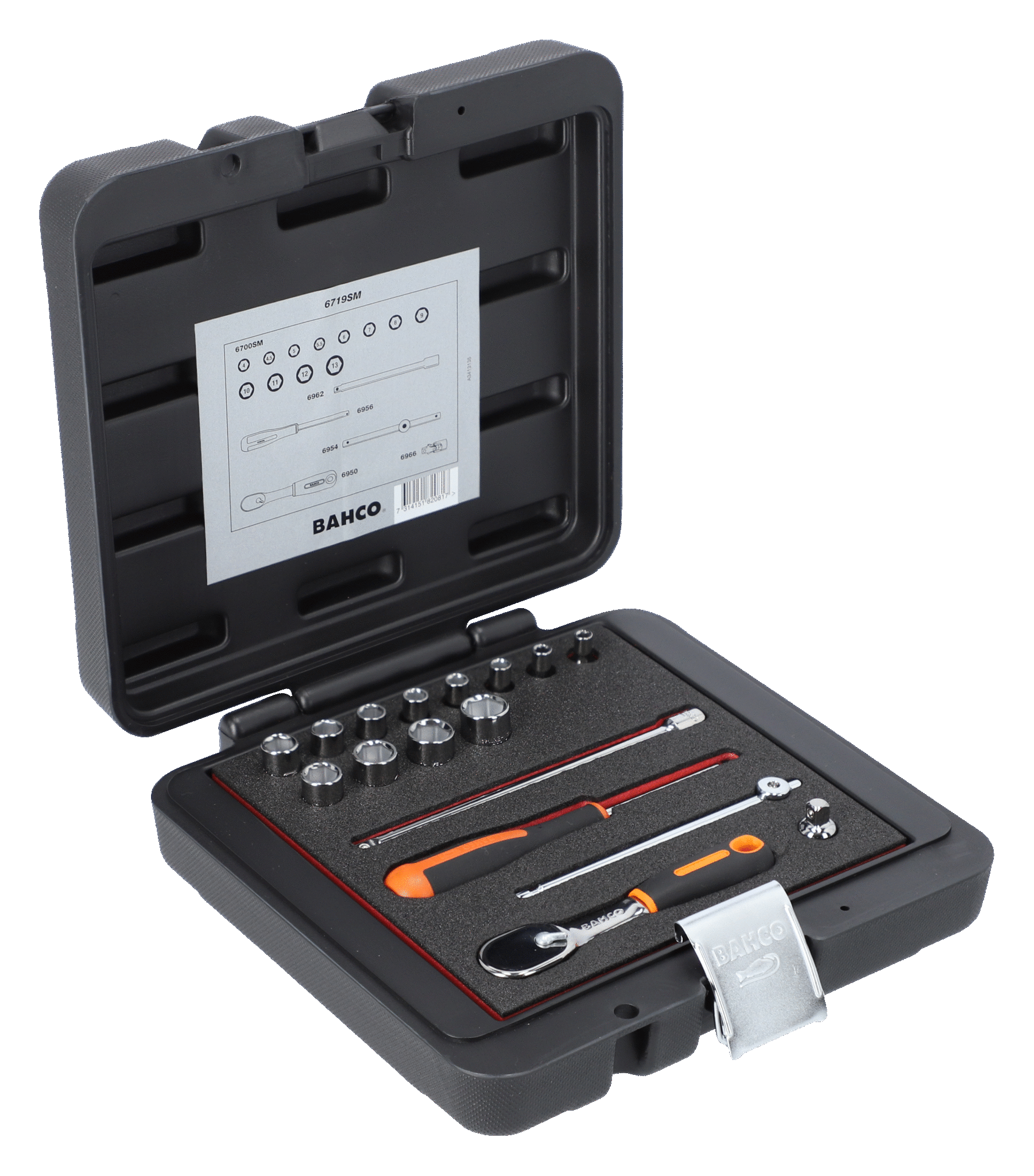 1-4-square-drive-socket-set-with-metric-hex-profile-and-pear-head