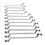 Stainless Steel Double Ring-End Offset Metric Wrenches Sets - 11 Pcs