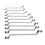 Stainless Steel Double Ring-End Offset Metric Wrenches Sets - 9 Pcs