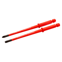 Insulated Combi-Tip Slotted and Pozidriv Interchangeable Blades with Reduced Diameter