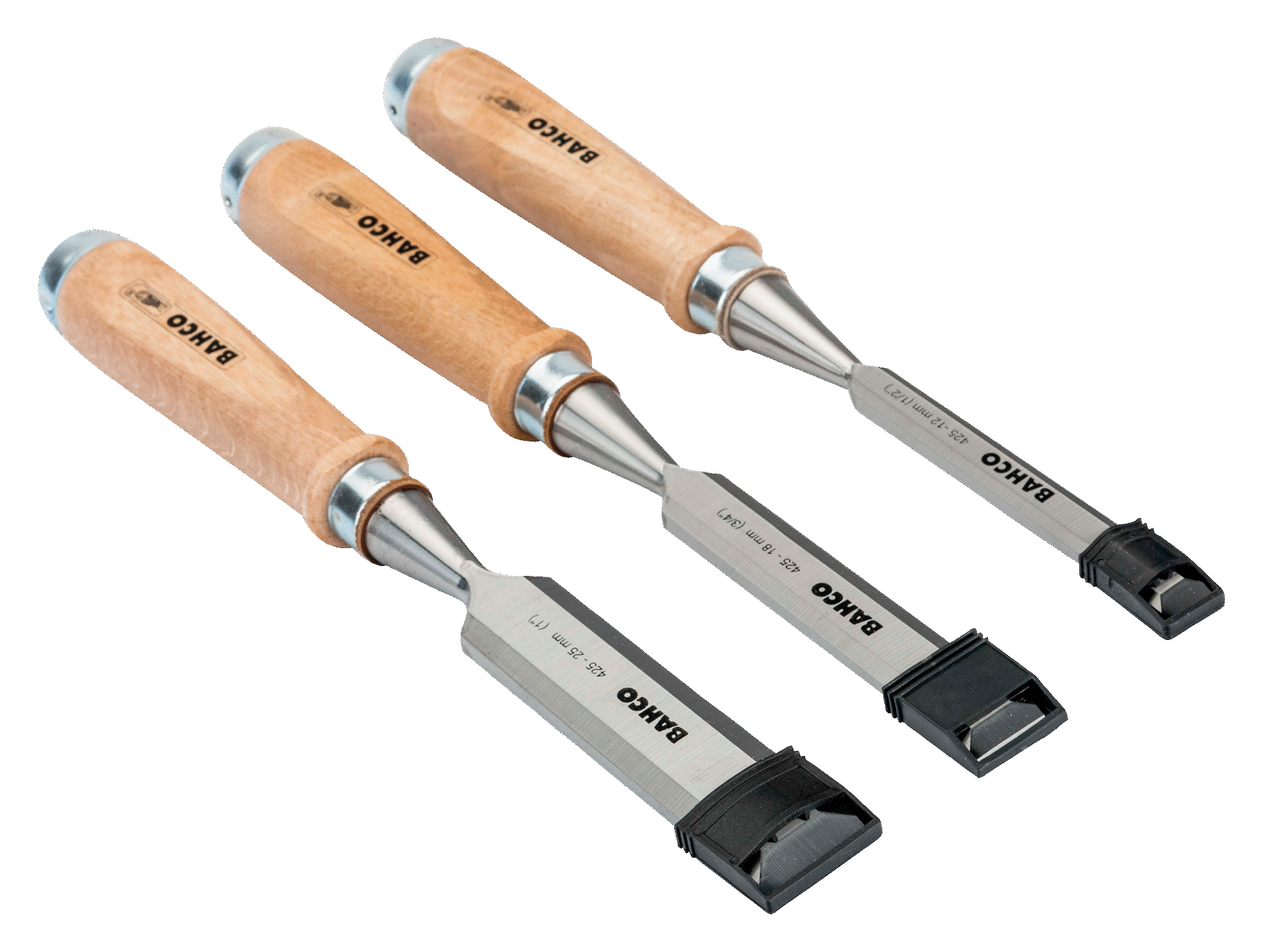 Brand New 4 Pc WOOD CHISEL SET  With Clear PVC Handle Woodworking 