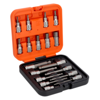 Jeu de douilles 1/2" avec embouts 6 pans - 18 pcs