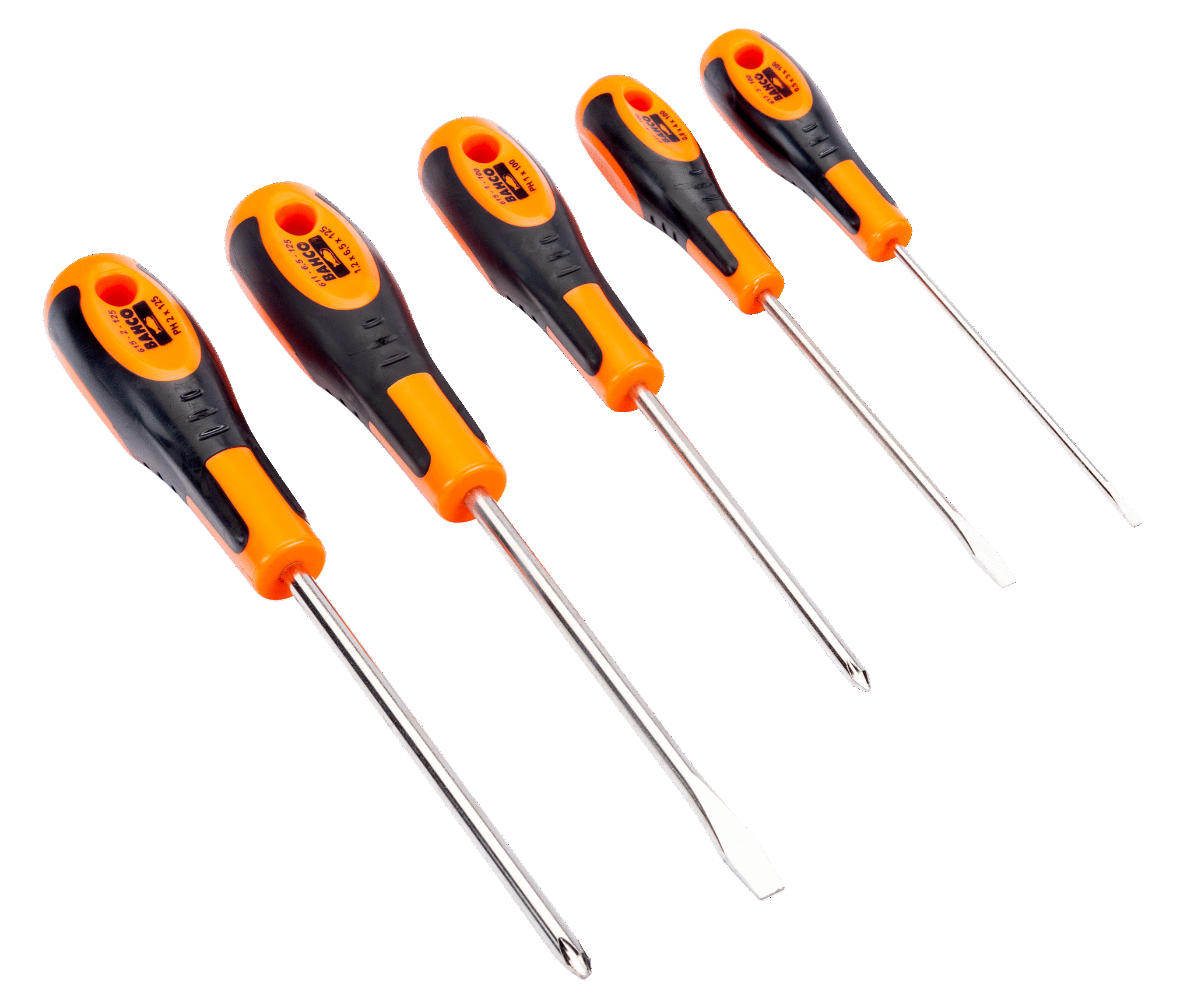 two-color small handle screwdriver Buspoll small screwdriver set Phillips screwdriver and flat head screwdriver 