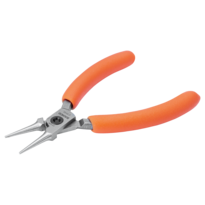 Kompakte Rundzangen mit orangefarbenen PVC-Griffen 127 mm