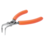 Compact 90° Bent Tip Snipe Nose Pliers with Orange PVC Handle