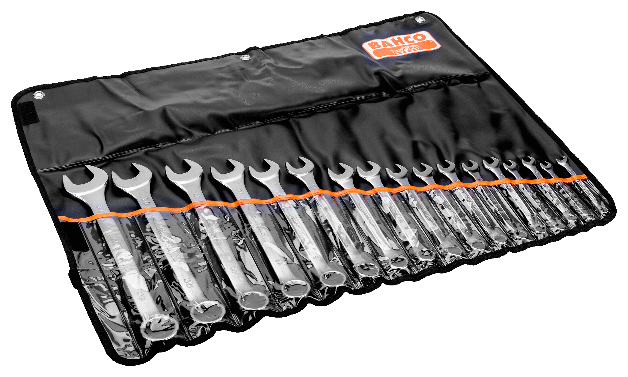 Metric Flat Combination Wrench Set 8-32 mm - 17 Pcs/Pouch | BAHCO