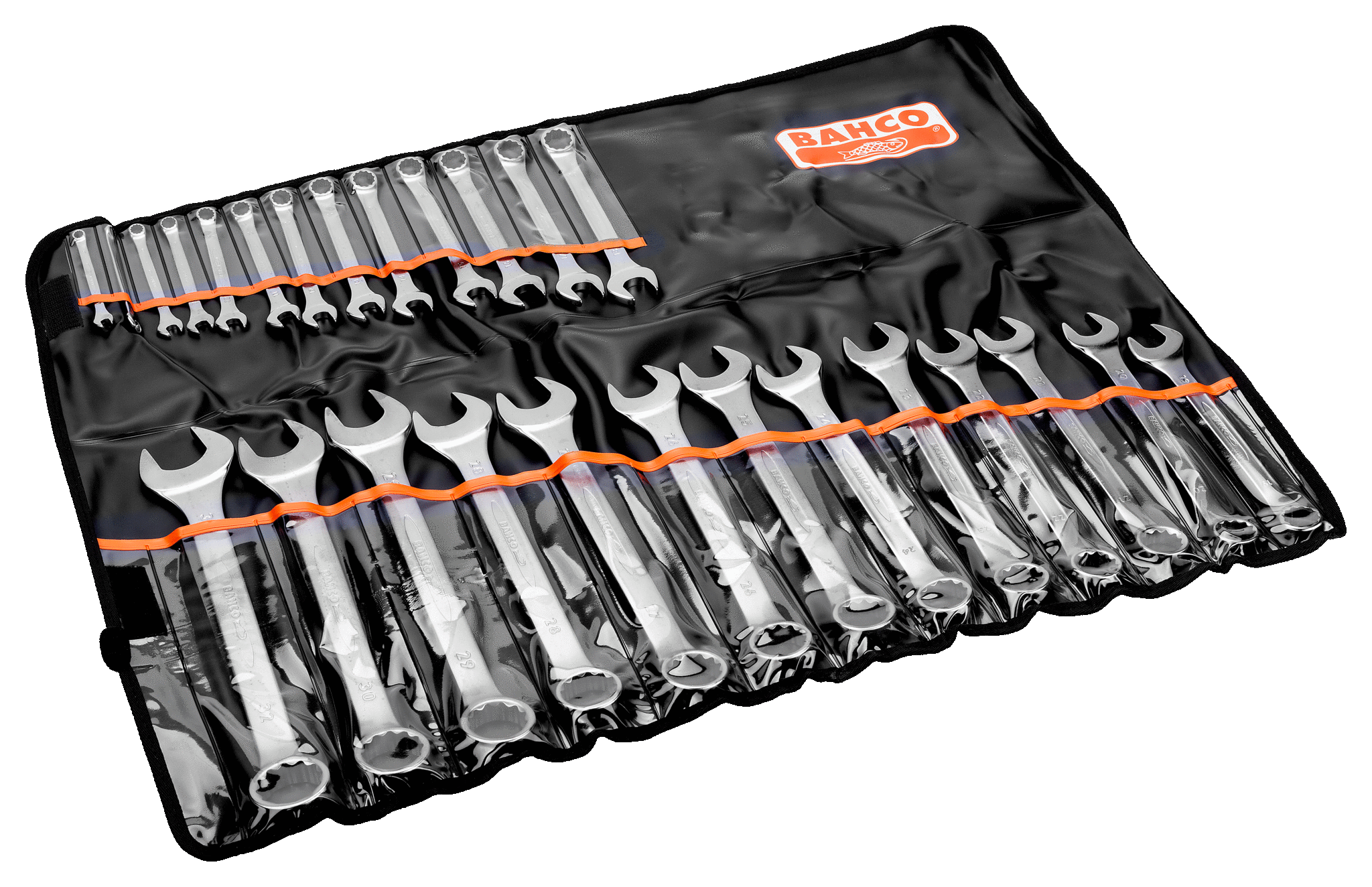 Metric Flat Combination Wrench Set - 26 Pcs/Pouch | BAHCO | Bahco