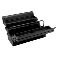 Caja met&aacute;lica de 5 compartimientos negro