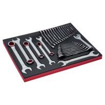Jeu de clés à molette/mixtes/à fourche doubles, module mousse 3/3 Fit&Go - 33 pcs