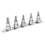Schroevendraaierdopsleutelset 3/8", vierkantaansluiting, tamper-resistant TORX® - 5-delig op rail