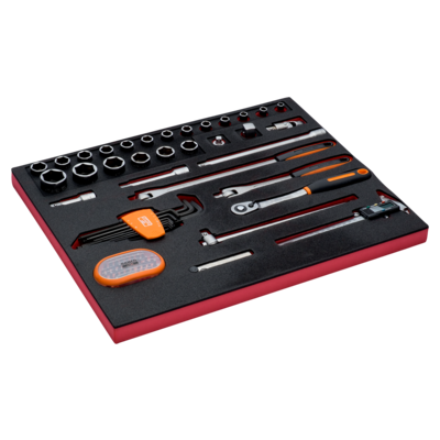 FOAM W/SOCKETS, HEX.KEYS,BITS