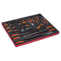 Juego de destornilladores//limas/alicates en bandeja de foam 3/3 Fit&Go, 20 unidades Juego de destornilladores//limas/alicates en bandeja de foam 3/3 Fit&Go, 20 unidades