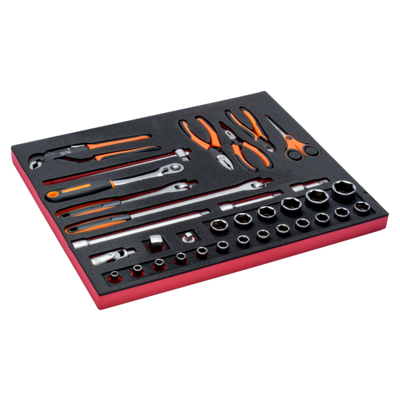 FOAM W/SOCKETS & PLIERS