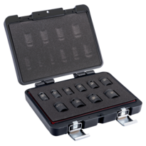 1/2" Square Drive Impact Socket Set with Imperial Hex Profile and Phosphate Finish - 10 Pcs