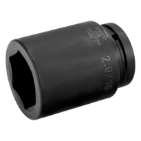1-1/2" Square Drive Deep Impact Sockets with Imperial Hex Profile and Phosphate Finish