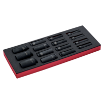 Fit&Go 1/3 Foam Inlay 1/2" Power Deep Socket Set - 15 Pcs