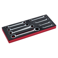 Fit&Go 1/3 Foam Inlay Ratcheting Wrench Set - 8 Pcs